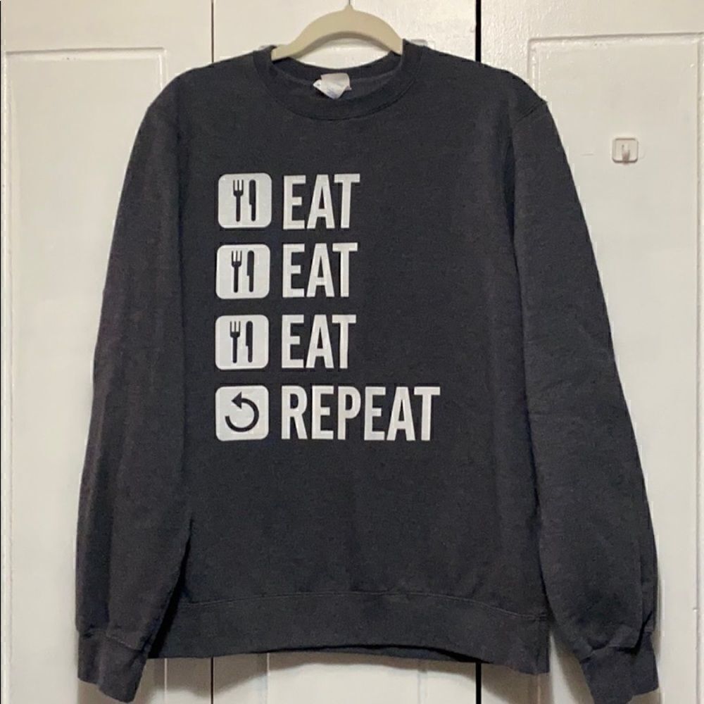 Port & Company Gray Graphic Sweatshirt size M